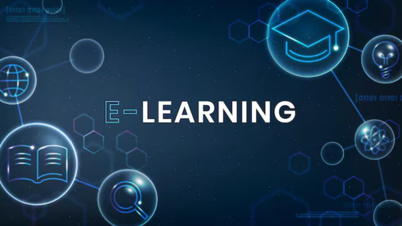 E learning education template vector technology ad banner 53876 125996
